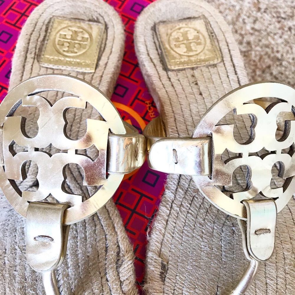 Tory Burch gold sandals